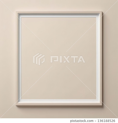 簡約柔和的米色現代相框,讓您可以將畫面中心作為視覺焦點。 簡約柔和的米色現代相框,讓您可以將畫面中心作為視覺焦點。 136188526