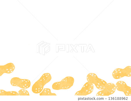 A gentle touch of peanut background illustration. Message frame for agriculture and food. A gentle touch of peanut background illustration. Message frame for agriculture and food. 136188962