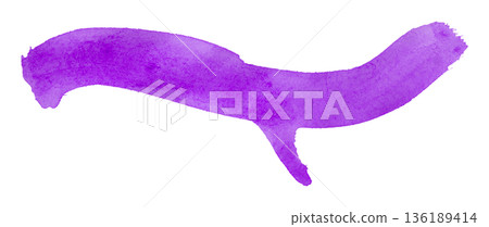 purple watercolor background. Artistic hand paint. Isolated on transparent background. purple watercolor background. Artistic hand paint. Isolated on transparent background. 136189414