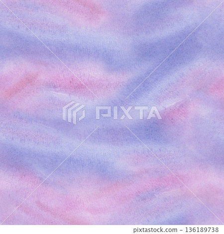 A seamless pattern of lilac and pink watercolor spots. Watercolor illustration for packaging design, fabric printing, interior design, greeting cards, holiday decor, and souvenirs. A seamless pattern of lilac and pink watercolor spots. Watercolor illustration for packaging design, fabric printing, interior design, greeting cards, holiday decor, and souvenirs. 136189738