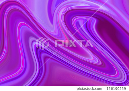 Purple abstract swirl pattern with smooth flowing lines and liquid marble background Purple abstract swirl pattern with smooth flowing lines and liquid marble background 136190239