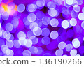 Abstract purple bokeh lights with soft glow and blurred circles background texture 136190266