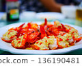 Delicious Asian seafood 136190481