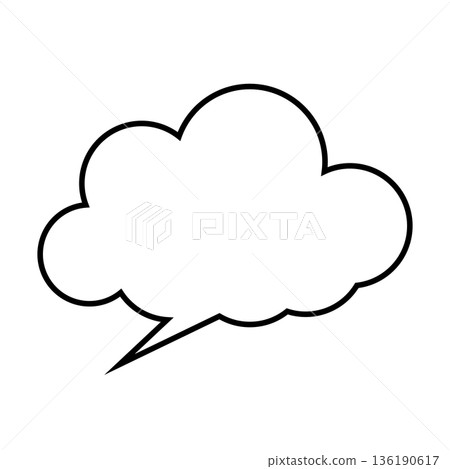 簡單的語音氣泡圖-蓬鬆 136190617