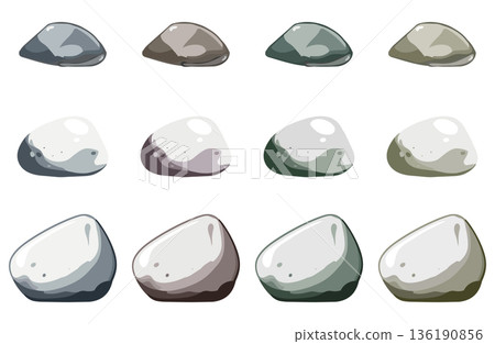 Stone icon set 136190856