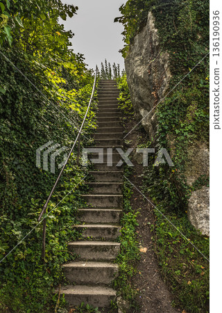 Old stone staircase, Germany Old stone staircase, Germany 136190936