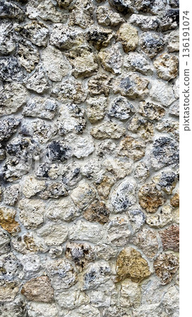 Stonework exterior wall texture background Weathered stone details 136191074
