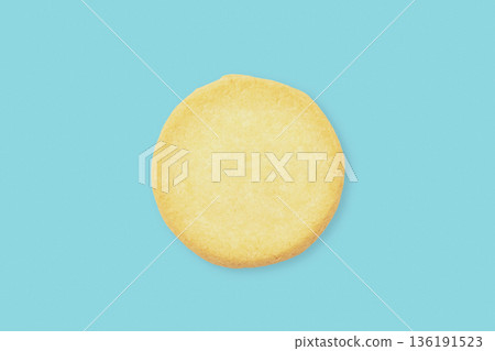 Classic cookies on a light blue background Classic cookies on a light blue background 136191523