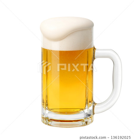 Beer mug illustration glass realistic 136192025