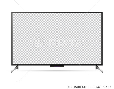 Modern flat screen television with blank empty screen 136192522
