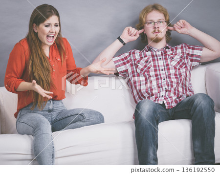 Man and woman having fight Man and woman having fight 136192550