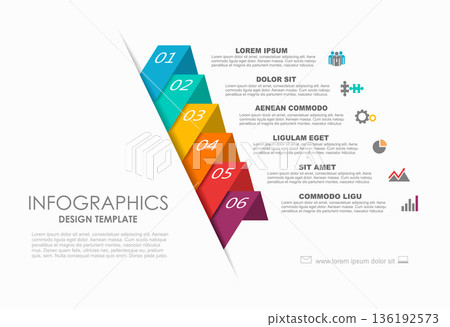 Modern infographic icons and text blocks perfect for business processes, presentations, educational content. Vector illustration. Modern infographic icons and text blocks perfect for business processes, presentations, educational content. Vector illustration. 136192573