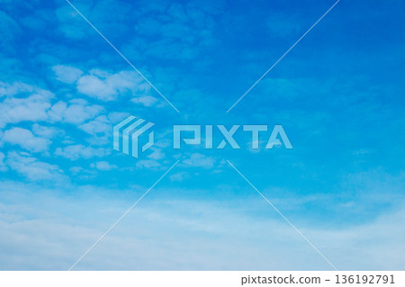 Blue sky and clouds background material copy space 136192791