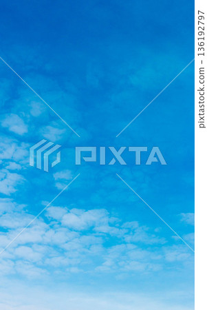 Blue sky and clouds background material copy space 136192797