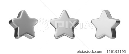 3D metallic silver star with chrome finish and glossy surface. Modern vector graphic in Y2K style, isolated element for futuristic designs, badges, and cosmic-themed projects. 3D metallic silver star with chrome finish and glossy surface. Modern vector graphic in Y2K style, isolated element for futuristic designs, badges, and cosmic-themed projects. 136193193
