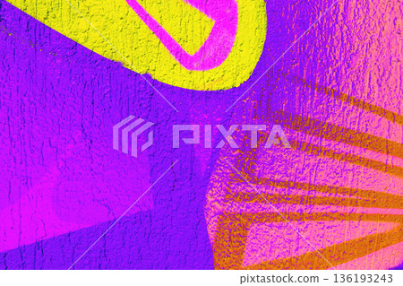 Abstract Geometric Pattern in Neon Purple, Pink, Yellow for Retro 80s, Y2K Aesthetic Abstract Geometric Pattern in Neon Purple, Pink, Yellow for Retro 80s, Y2K Aesthetic 136193243