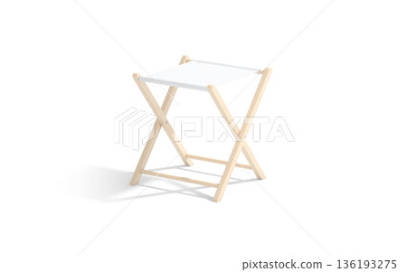 Blank white camp folding stool mockup, png, transparent background, 3d rendering. Empty travel chair with sling seat mock up cut out. Clear foldable canvas chaise summer camping or picnic template. Blank white camp folding stool mockup, png, transparent background, 3d rendering. Empty travel chair with sling seat mock up cut out. Clear foldable canvas chaise summer camping or picnic template. 136193275