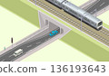 Isometric image of underpass (green space) 136193643