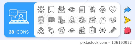 Dollar exchange, Cleaning and Donation line icons. Interest rate, AI generate, Inflation icons. Pack of Friends chat, Shopping cart, Rule icon. Cursor, Petrol station, Copy files pictogram. Vector 136193952