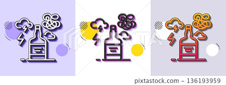 Alcohol addiction line icon. Halftone dotted pattern. Gradient icon with grain shadow. Difficult stress sign. Mental health problem symbol. Line alcohol addiction icon. Various designs. Vector Alcohol addiction line icon. Halftone dotted pattern. Gradient icon with grain shadow. Difficult stress sign. Mental health problem symbol. Line alcohol addiction icon. Various designs. Vector 136193959