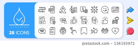 Car secure, Download app and Report document line icons. Interest rate, AI generate, Inflation icons. Pack of Internet report, Money, Browser window icon. Vector Car secure, Download app and Report document line icons. Interest rate, AI generate, Inflation icons. Pack of Internet report, Money, Browser window icon. Vector 136193972