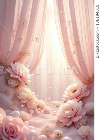 Pink Rose Background 136194019