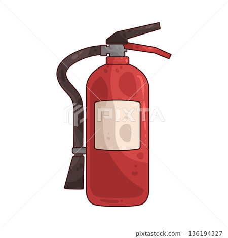 illustration of fire extinguisher illustration of fire extinguisher 136194327