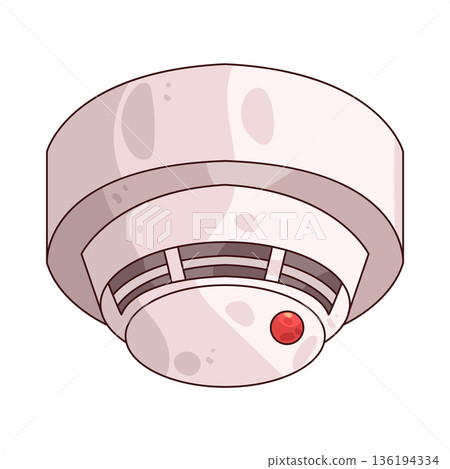 illustration of smoke detector 136194334