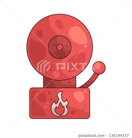 illustration of emergency bell 136194337