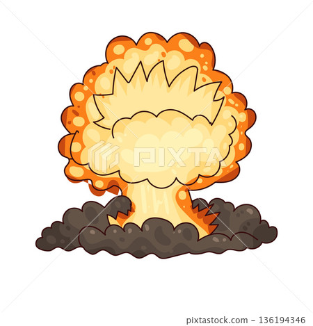 illustration of explosion 136194346