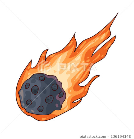 illustration of meteor 136194348