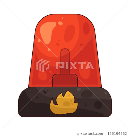 illustration of emergency siren 136194362