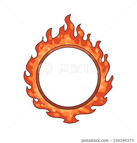 illustration of ring of fire 136194373