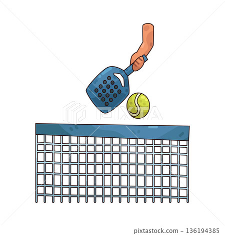 illustration of Padel Volley illustration of Padel Volley 136194385