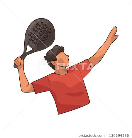 illustration of Padel Bandeja 136194386