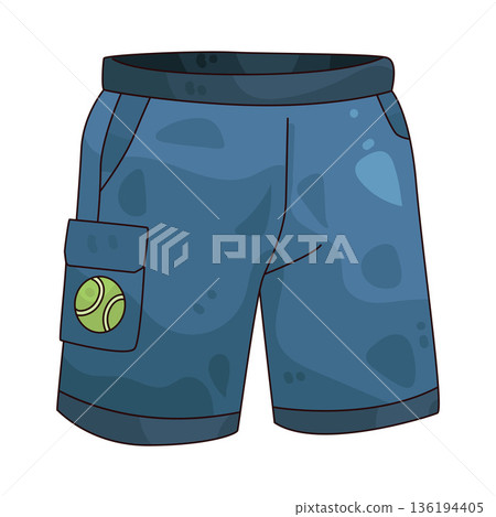 illustration of Padel shorts 136194405