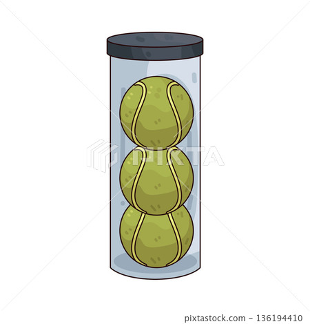 illustration of padel ball can illustration of padel ball can 136194410
