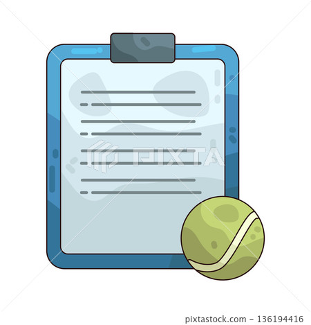 illustration of padel strategy board 136194416