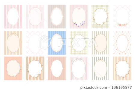 Watercolour blue and pink cute template, empty space for cards and invitations. Cottagecore floral design Watercolour blue and pink cute template, empty space for cards and invitations. Cottagecore floral design 136195577