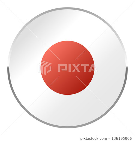 奢華的日本國旗圖標 136195906