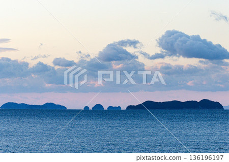 Ieshima Islands as seen from Ako Misaki in Ako City, Hyogo Prefecture Ieshima Islands as seen from Ako Misaki in Ako City, Hyogo Prefecture 136196197