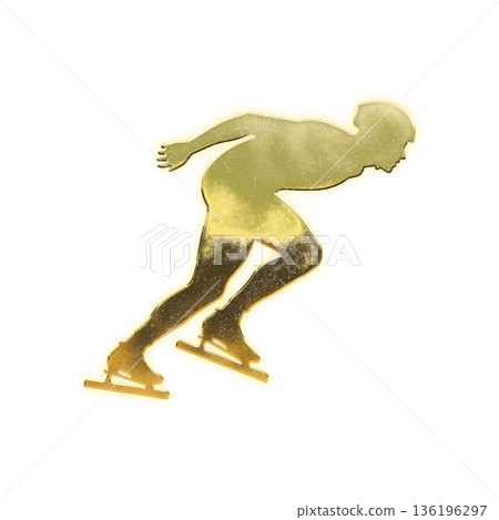 Golden skater with alpha channel 136196297