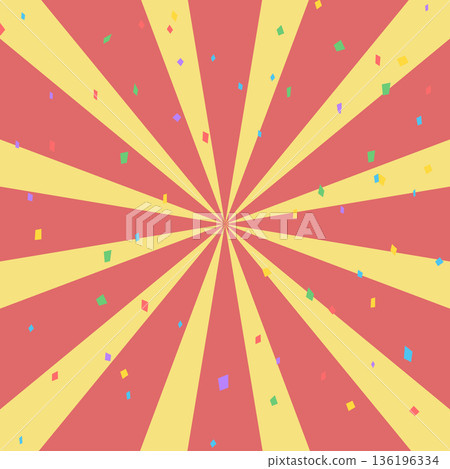 五彩紙屑和密集線條方形背景插圖素材 136196334