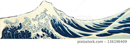 Thirty-six Views of Mount Fuji_Behind the Great Wave off Kanagawa_Wave 2 136196409