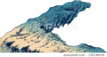 Thirty-six Views of Mount Fuji - Koshu Ishibanzawa - Protruding Cliffs Thirty-six Views of Mount Fuji - Koshu Ishibanzawa - Protruding Cliffs 136196436