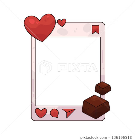 Illustration of Romantic Valentines Day Social Media Frame Illustration of Romantic Valentines Day Social Media Frame 136196518