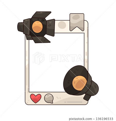 Illustration of Social Media Frame Illustration of Social Media Frame 136196533
