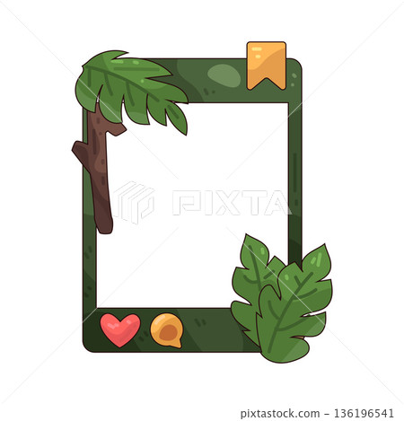 Illustration of Eco Friendly Social Media Frame Illustration of Eco Friendly Social Media Frame 136196541