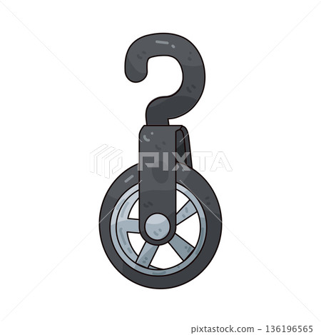 Illustration of pulley 136196565