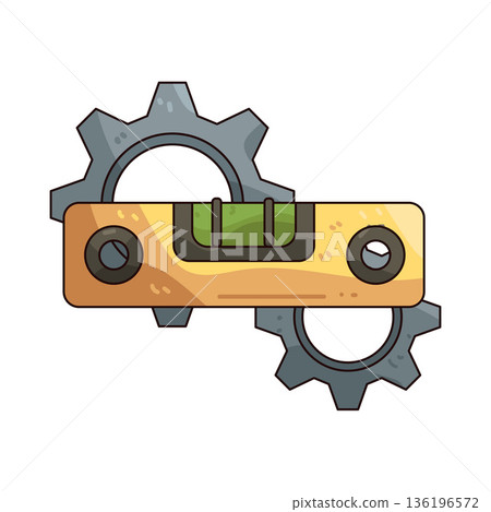 Illustration of level tool Illustration of level tool 136196572